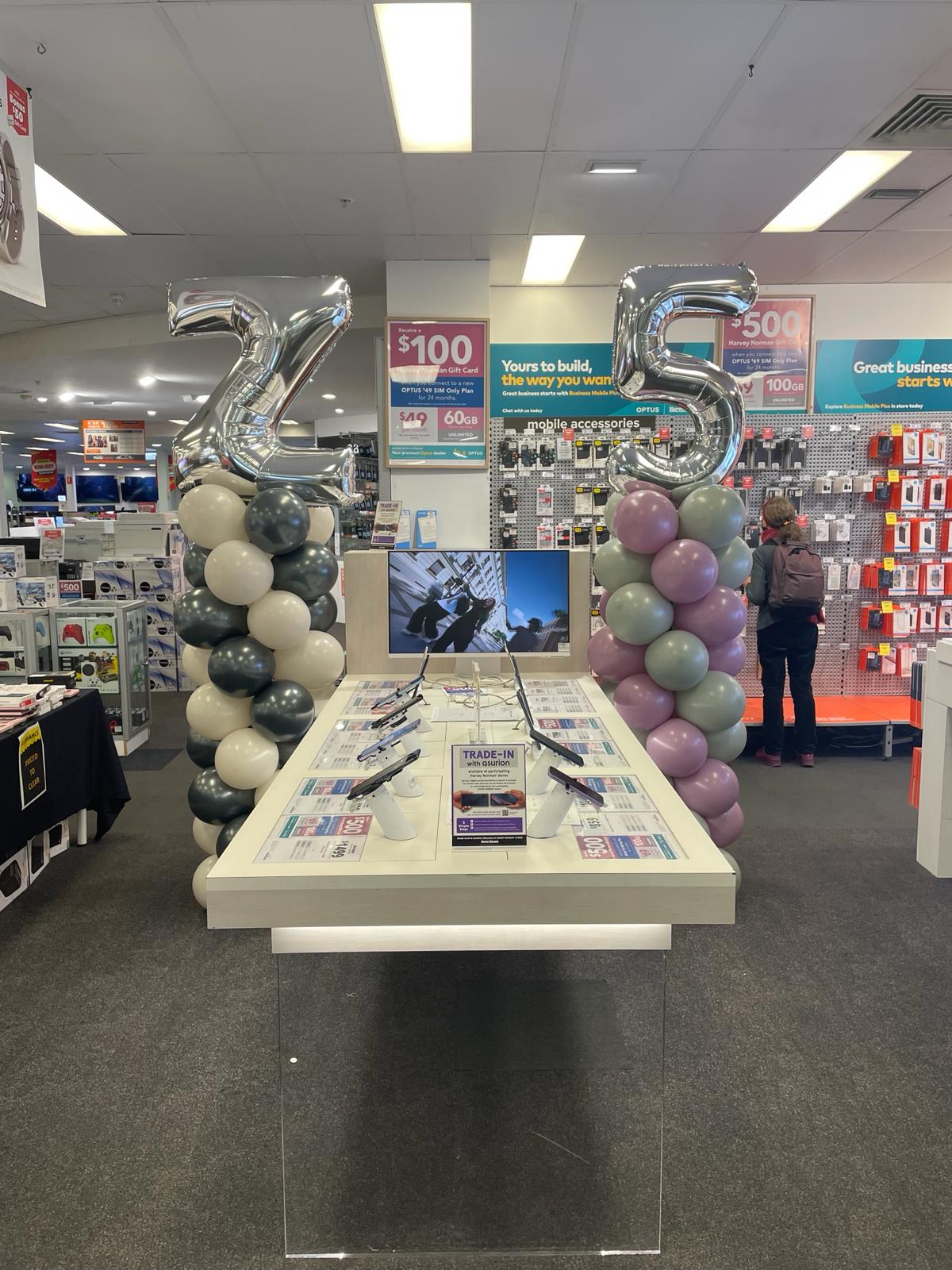 1.5 Meter Air Balloon Column With 86cm Megaloon Foil Each