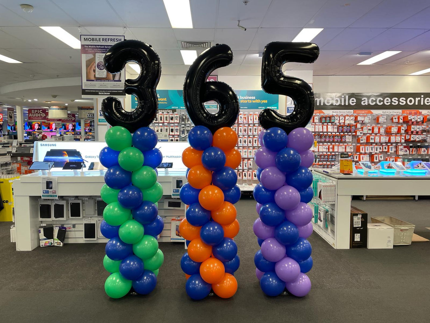 1.5 Meter Air Balloon Column With 86cm Megaloon Foil Each