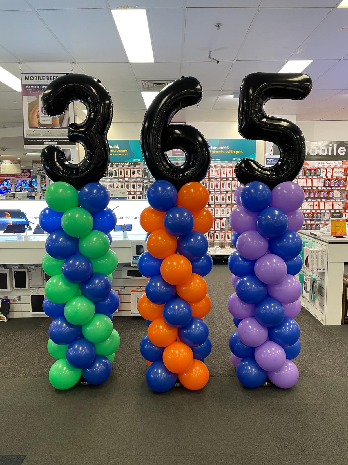 1.5 Meter Air Balloon Column With 86cm Megaloon Foil Each