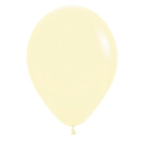 12cm (5 Inch) Matte Pastel Yellow Latex Balloons