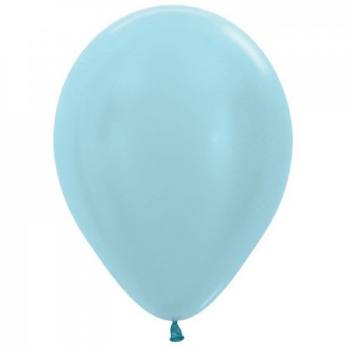 12cm (5 Inch) Metallic Light Blue Latex Balloons