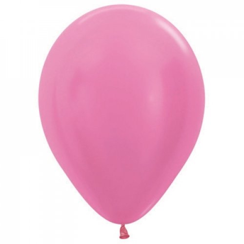 12cm (5 Inch) Metallic Fuchsia Pink Latex Balloons