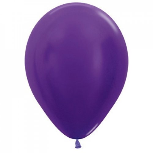 12cm (5 Inch) Metallic Purple Violet Latex Balloons