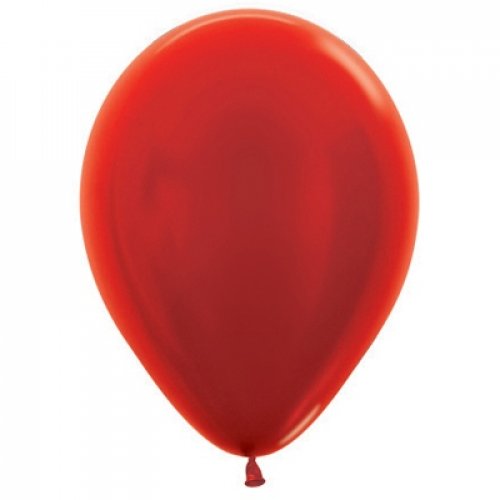 12cm (5 Inch) Metallic Red Latex Balloons
