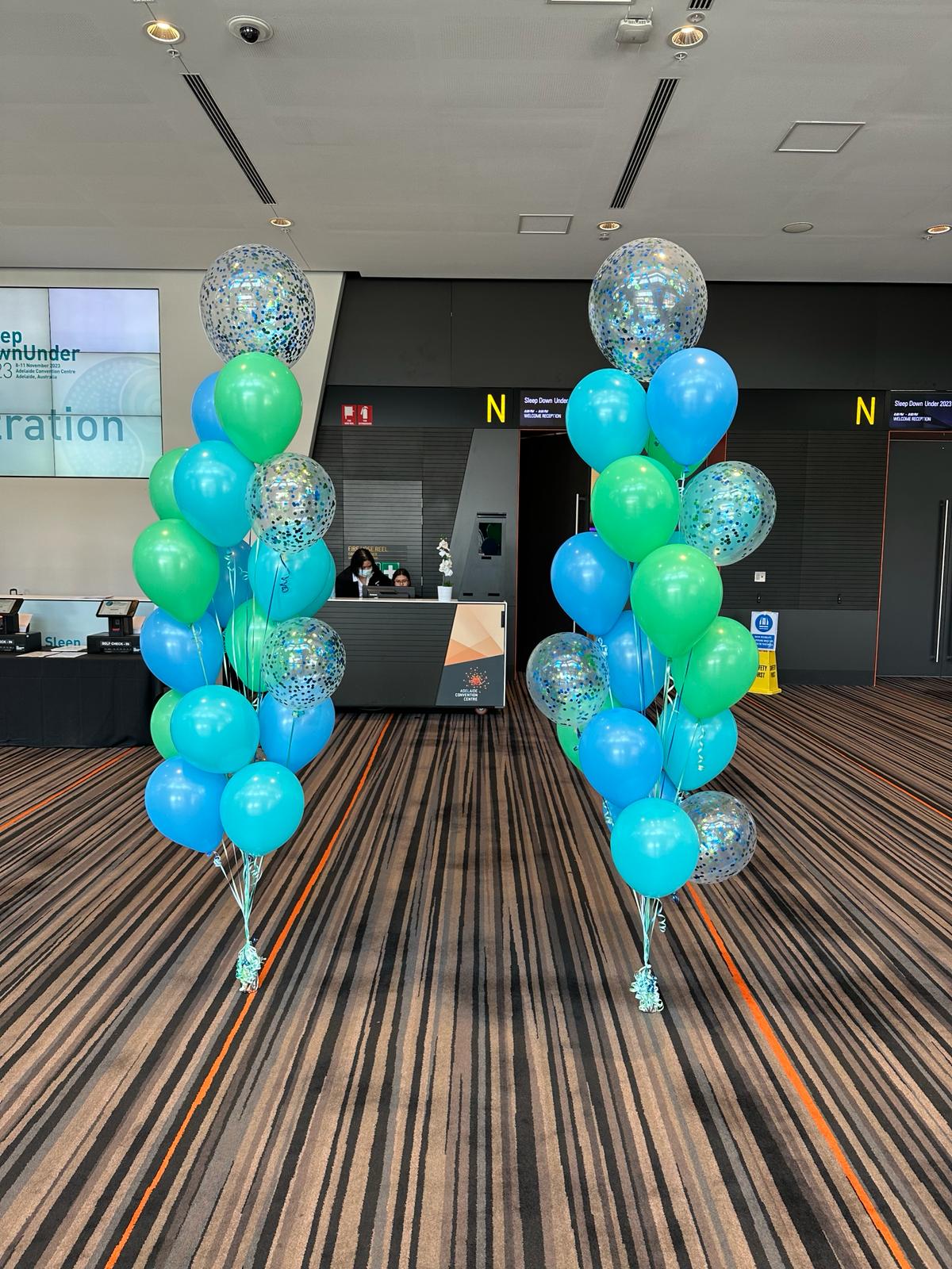 18 Helium Balloons Bouquet with 16 Inch Confetti Balloon