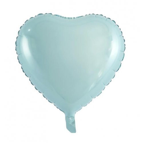 18 Inch Light Blue Heart Foil Balloon