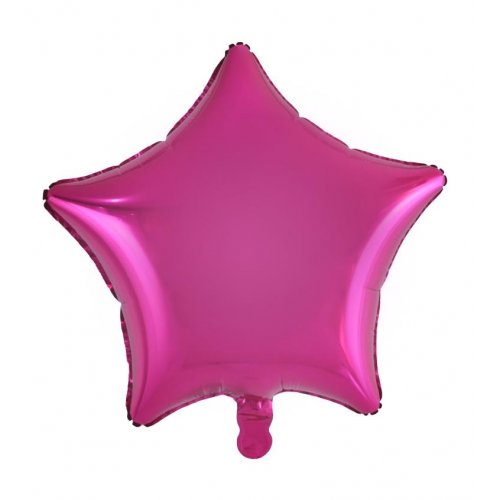 18 Inch Magenta Star Foil Balloon