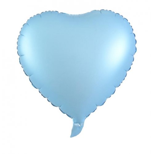 18 Inch Matt Pastel Blue Heart Foil Balloon