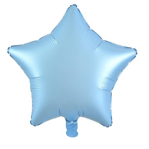 18 Inch Matt Pastel Blue Star Foil Balloon
