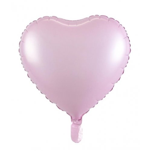 18 Inch Matt Pastel Pink Heart Foil Balloon