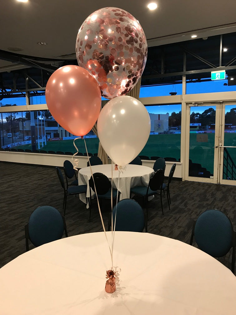2 Helium Balloons Bouquet with 16 Inch Confetti Balloon