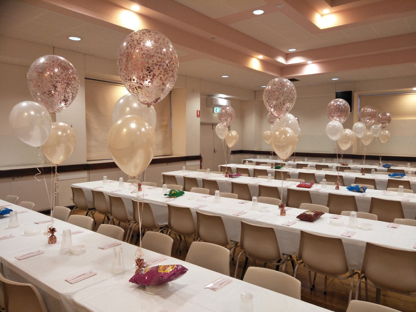 2 Helium Balloons Bouquet with 16 Inch Confetti Balloon