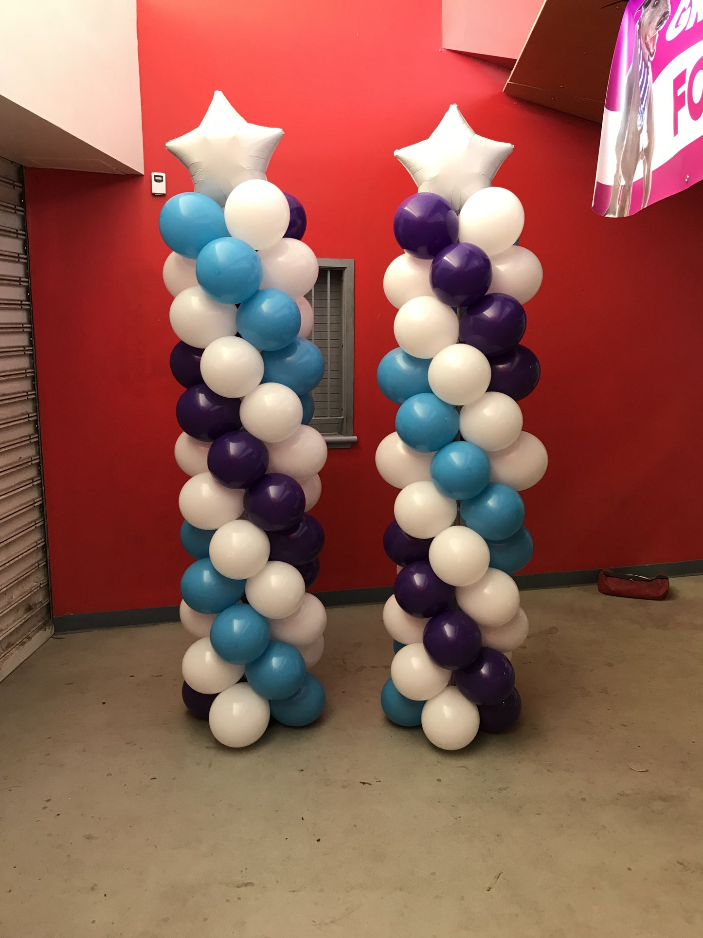 2 Meter Air Balloon Column With 18 Inch Foil Each