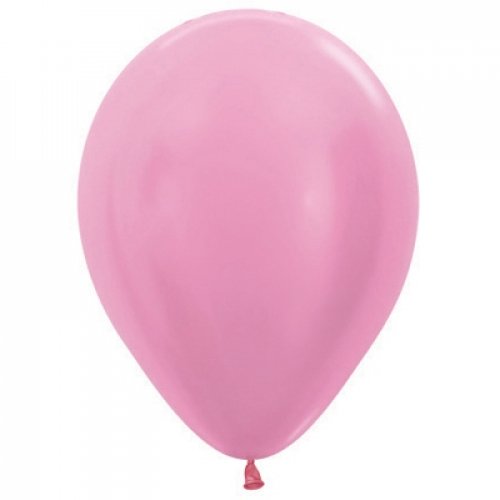 30cm (11 Inch) Metallic Light Pink Latex Balloons
