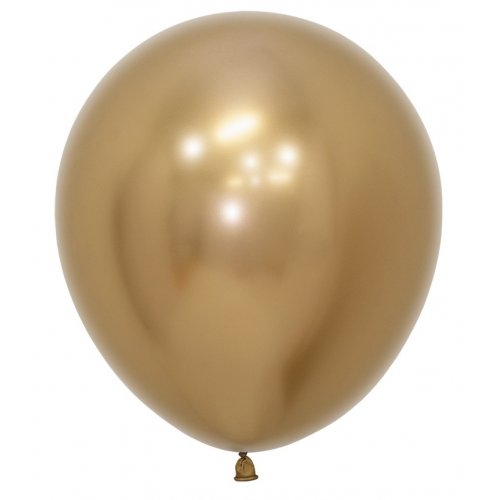 46cm Reflex Gold Latex Balloons
