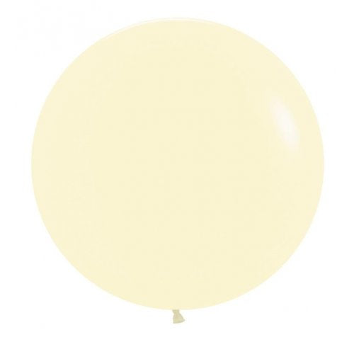 60cm Matte Pastel Yellow Latex Balloons