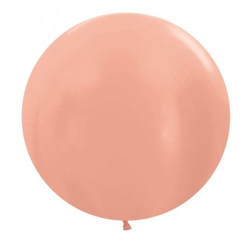 60cm Metallic Rose Gold Latex Balloons