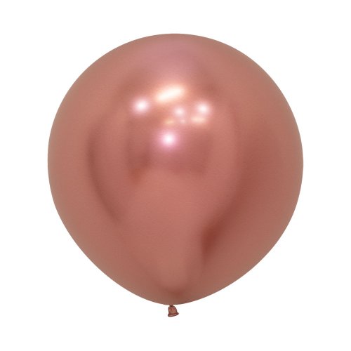 60cm Reflex Rose Gold Latex Balloons
