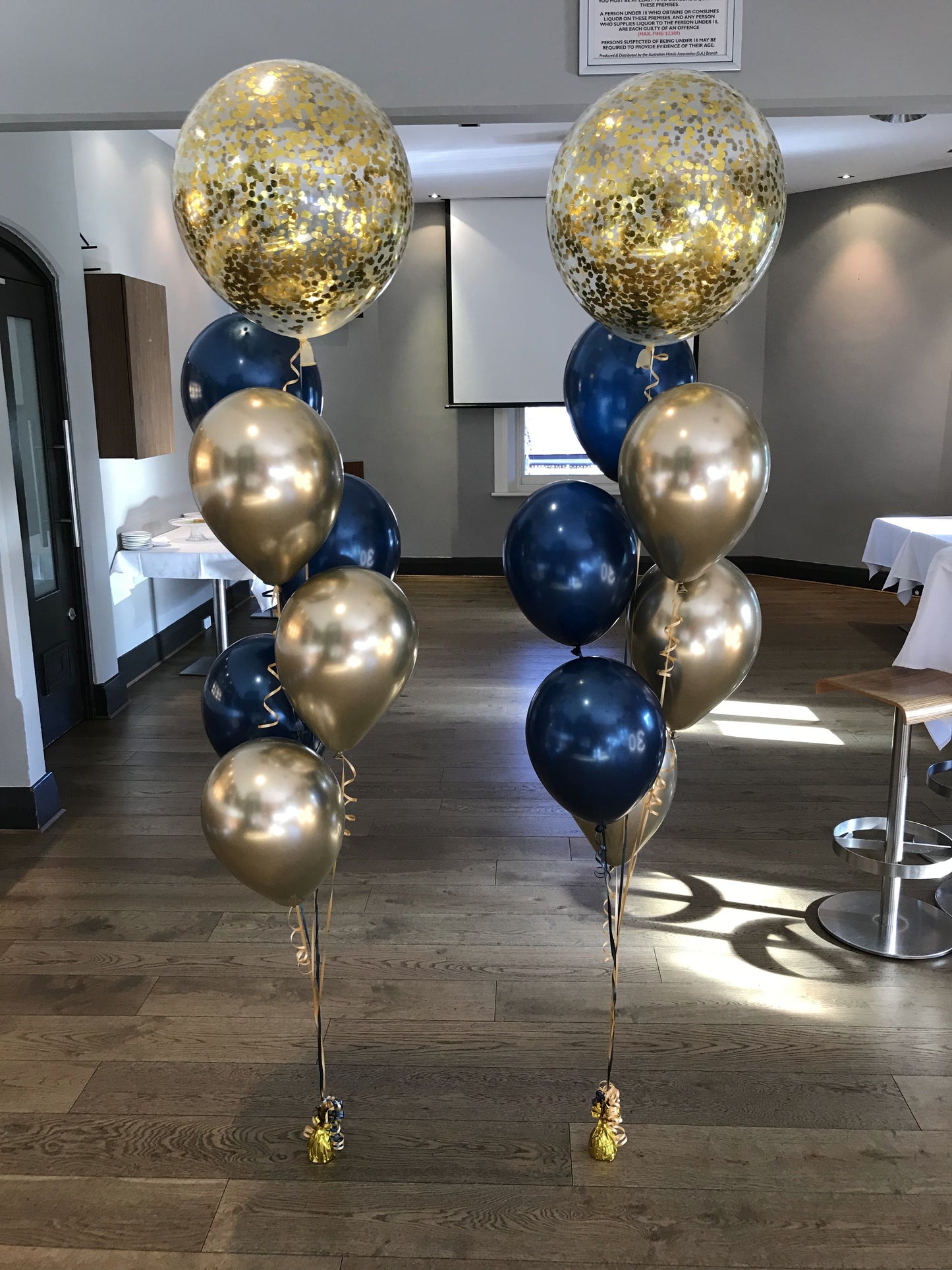 6 Helium Balloons Bouquet with 17 Inch Confetti Balloon