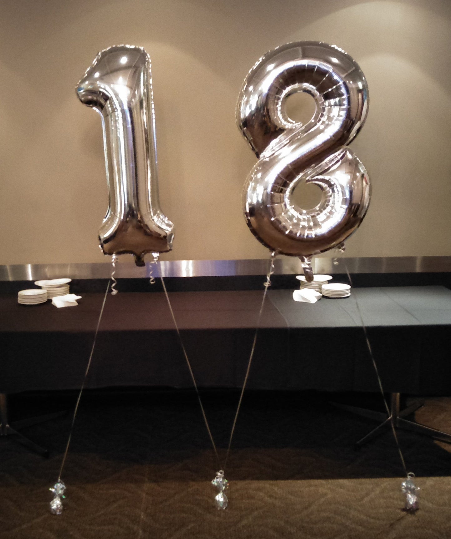 86cm Birthday Megaloon Numbers Foil Helium Balloons with Weight