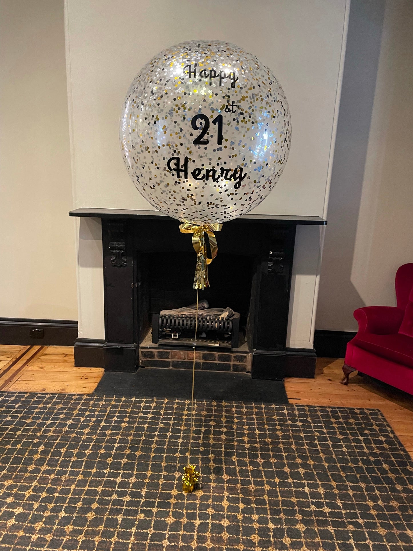 90cm Confetti Personalised Balloon