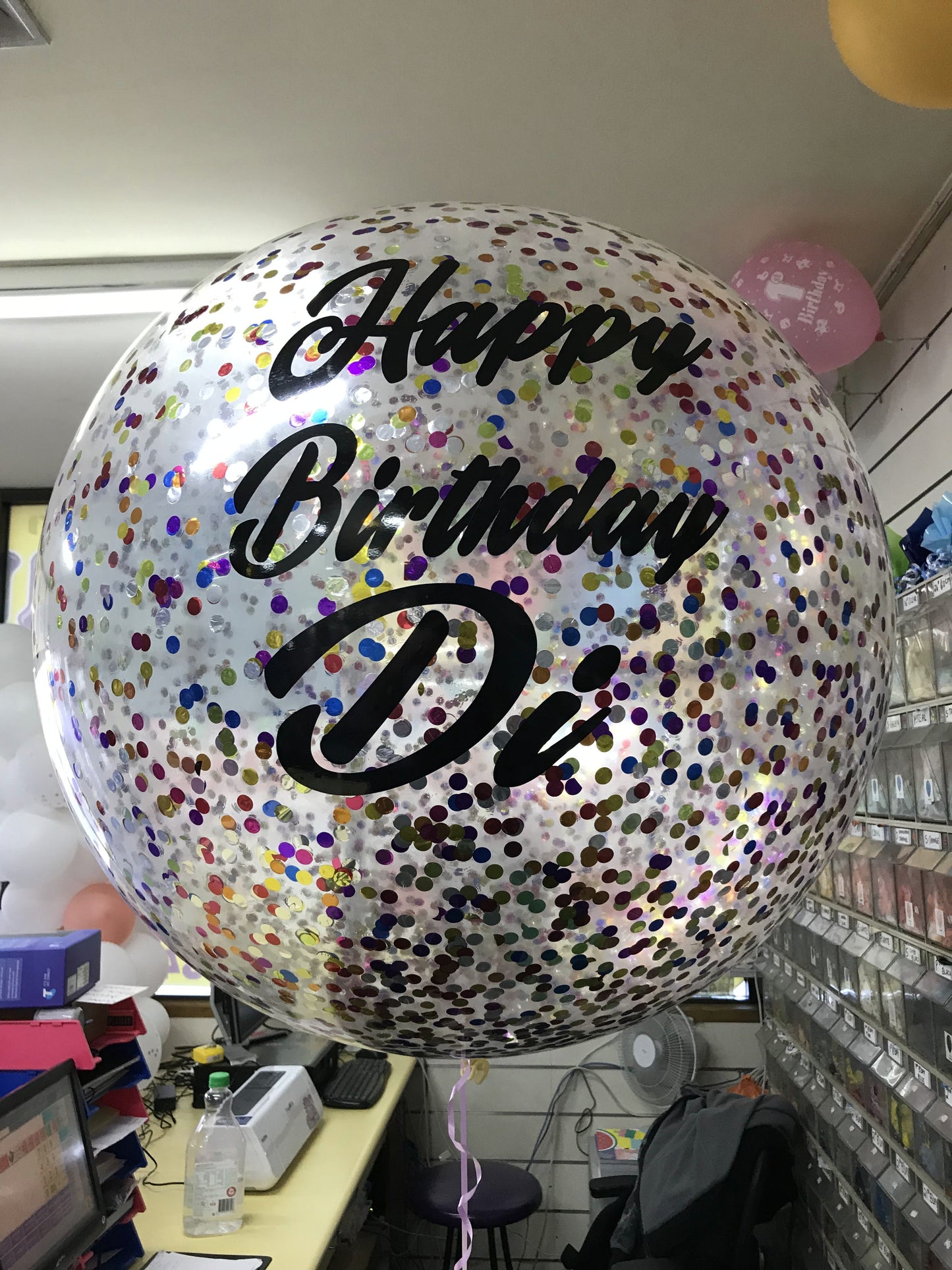 90cm Confetti Personalised Balloon