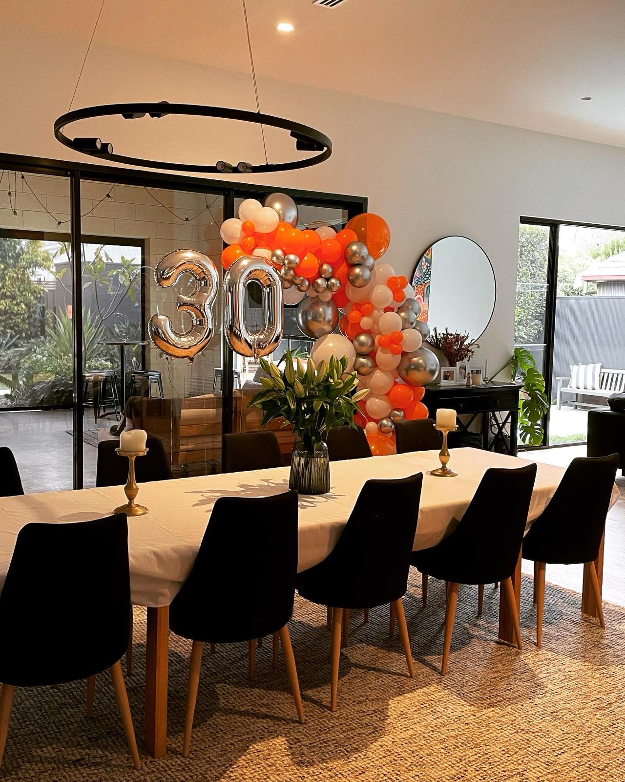 Balloon Garland Sydney - 3 Meter with 86cm Megaloon Numbers