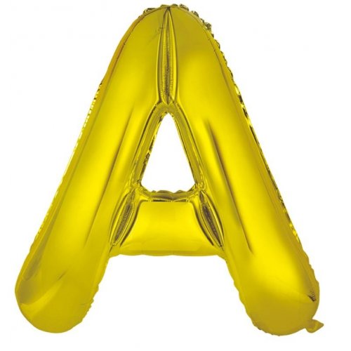 Letter A Foil Balloon 86cm - Gold