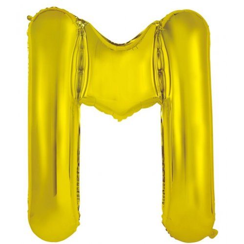 Letter M Foil Balloon 86cm - Gold