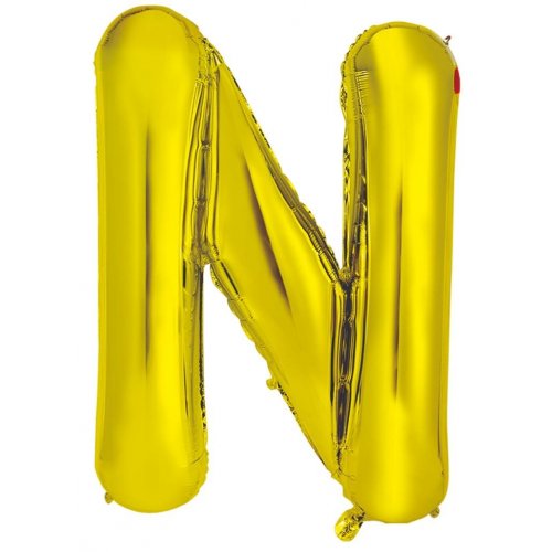 Letter N Foil Balloon 86cm - Gold