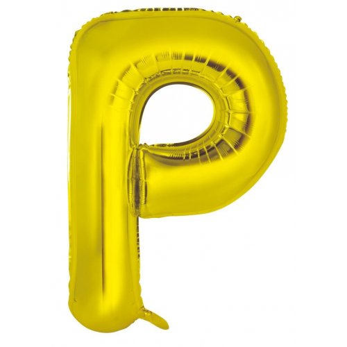 Letter P Foil Balloon 86cm - Gold