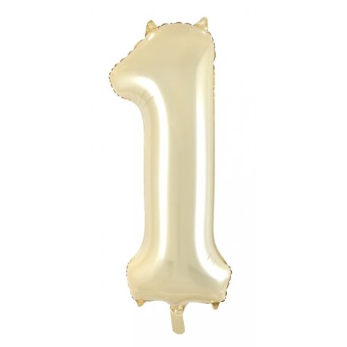 Number 1 Foil Balloon - Luxe Gold