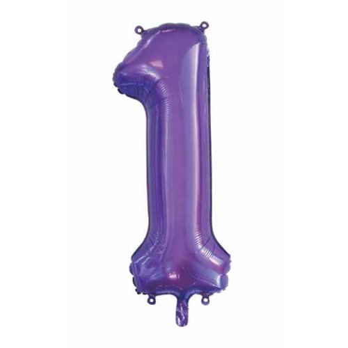 Number 1 Foil Balloon - Purple