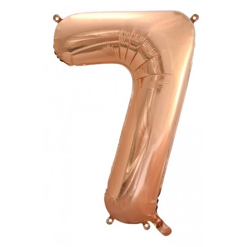 Number 7 Foil Balloon - Rose Gold