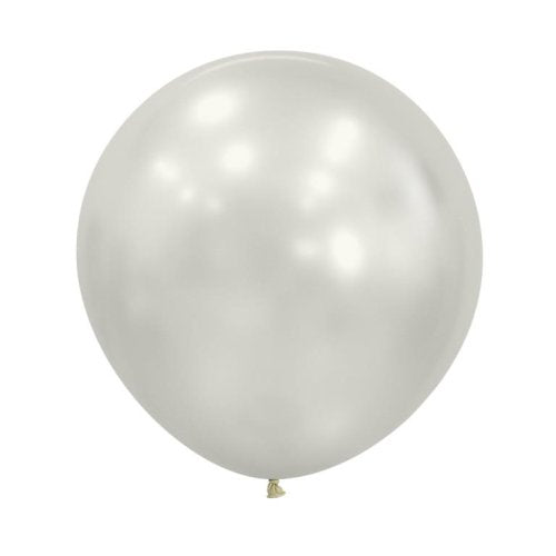 60cm Silk Oyster White Latex Balloons