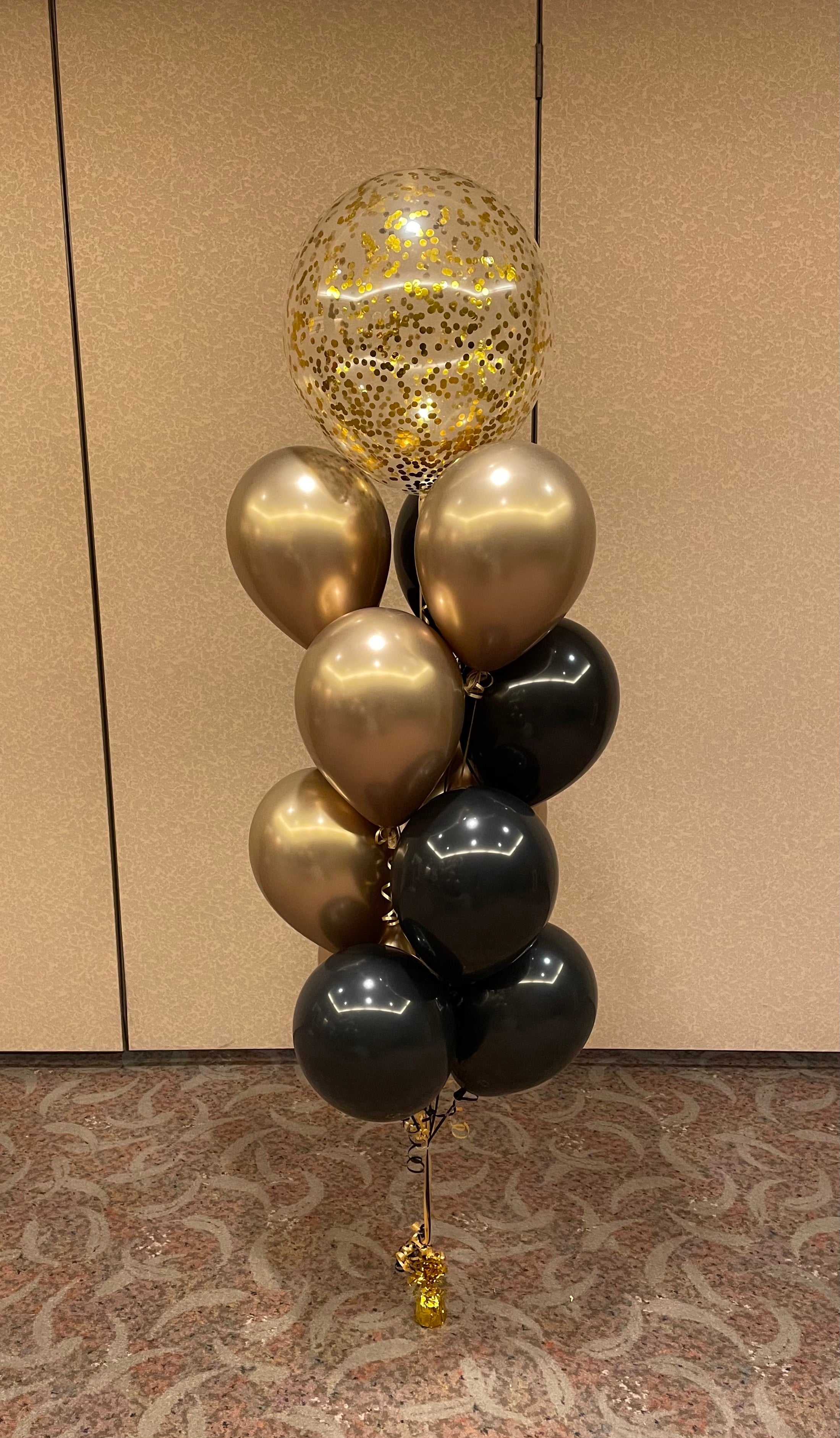 12 Helium Balloons Bouquet with 16 Inch Confetti Balloon – Balloon ...
