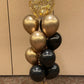12 Helium Balloons Bouquet with 16 Inch Confetti Balloon