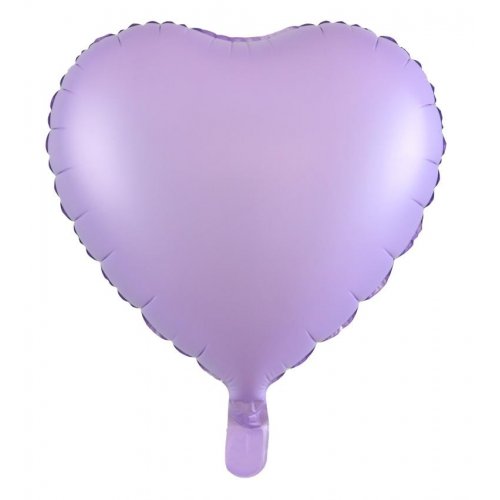 18 Inch Matt Pastel Lilac Heart Foil Balloon