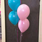 4 Helium Balloons Bouquet with 18 Inch Foil Balloon