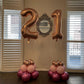 86cm Megaloon Number with Balloon Bouquet each