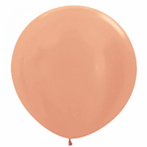 90cm Metallic Rose Gold Latex Balloons
