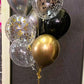 9 Helium Balloons Bouquet with 18 Inch Birthday Foil Balloon