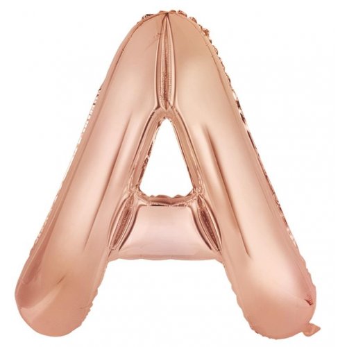 Letter A Foil Balloon 86cm - Rose Gold