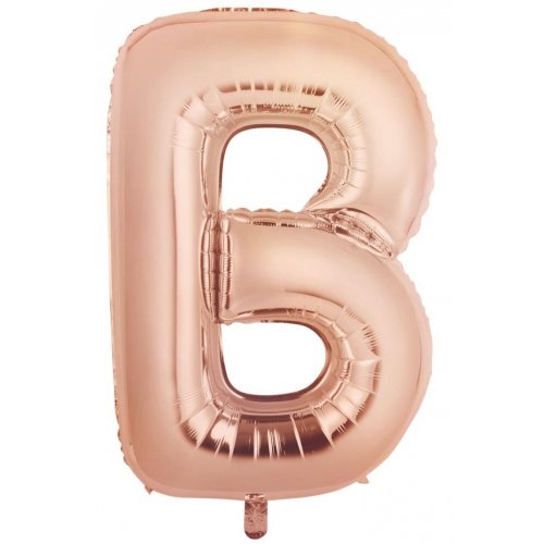Letter B Foil Balloon 86cm - Rose Gold