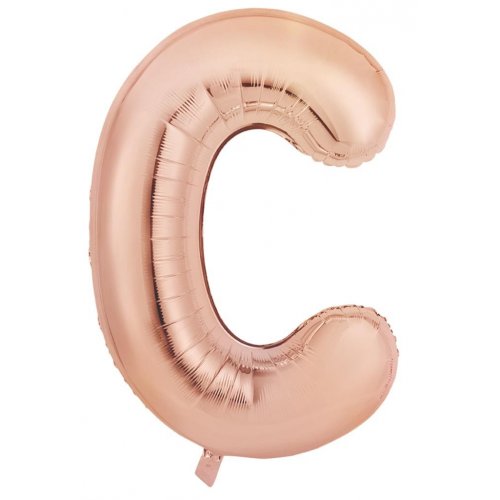 Letter C Foil Balloon 86cm - Rose Gold