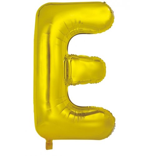 Letter E Foil Balloon 86cm - Gold
