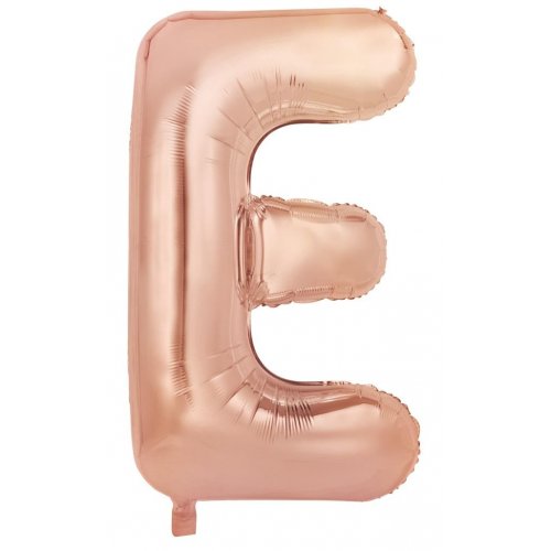 Letter E Foil Balloon 86cm - Rose Gold