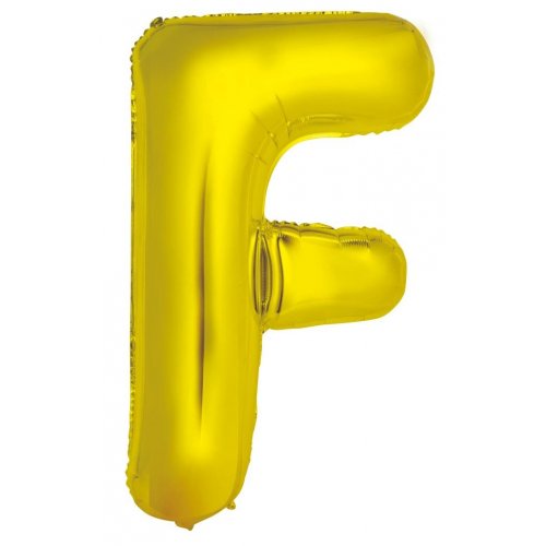 Letter F Foil Balloon 86cm - Gold