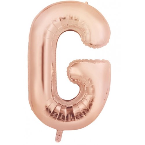 Letter G Foil Balloon 86cm - Rose Gold