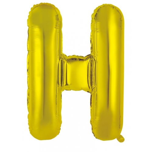Letter H Foil Balloon 86cm - Gold